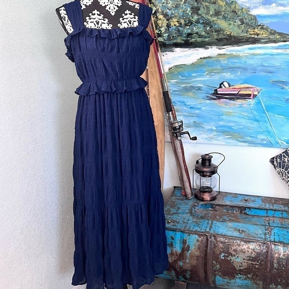 💙En Saison,Tiered Chiffon Midi,Simply Gorgeous,Excellent Condition,Out Of Stock - Picture 2 of 14